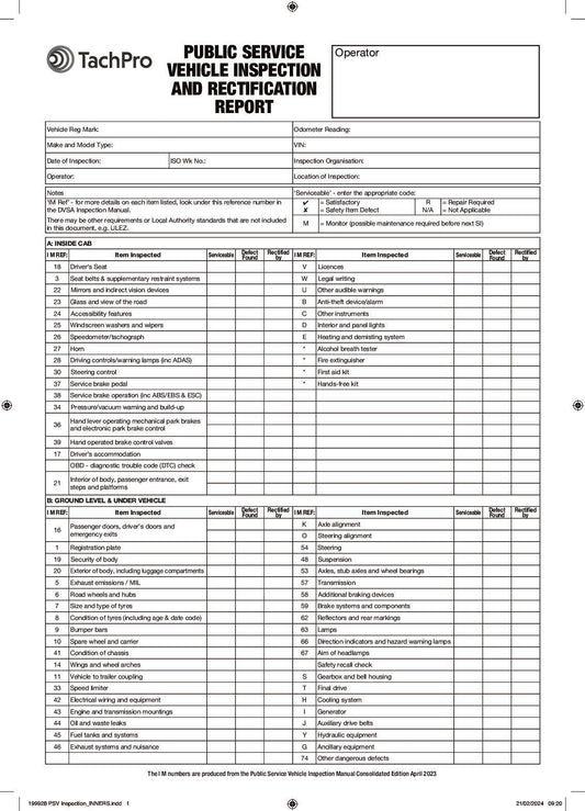 PSV Inspection & Maintenance Pad