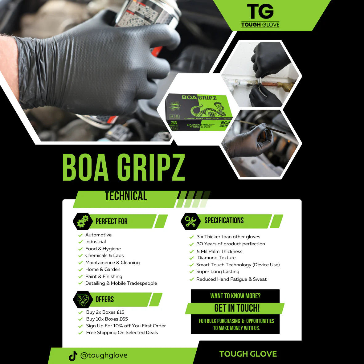 BOA Gripz Gloves - Box 50