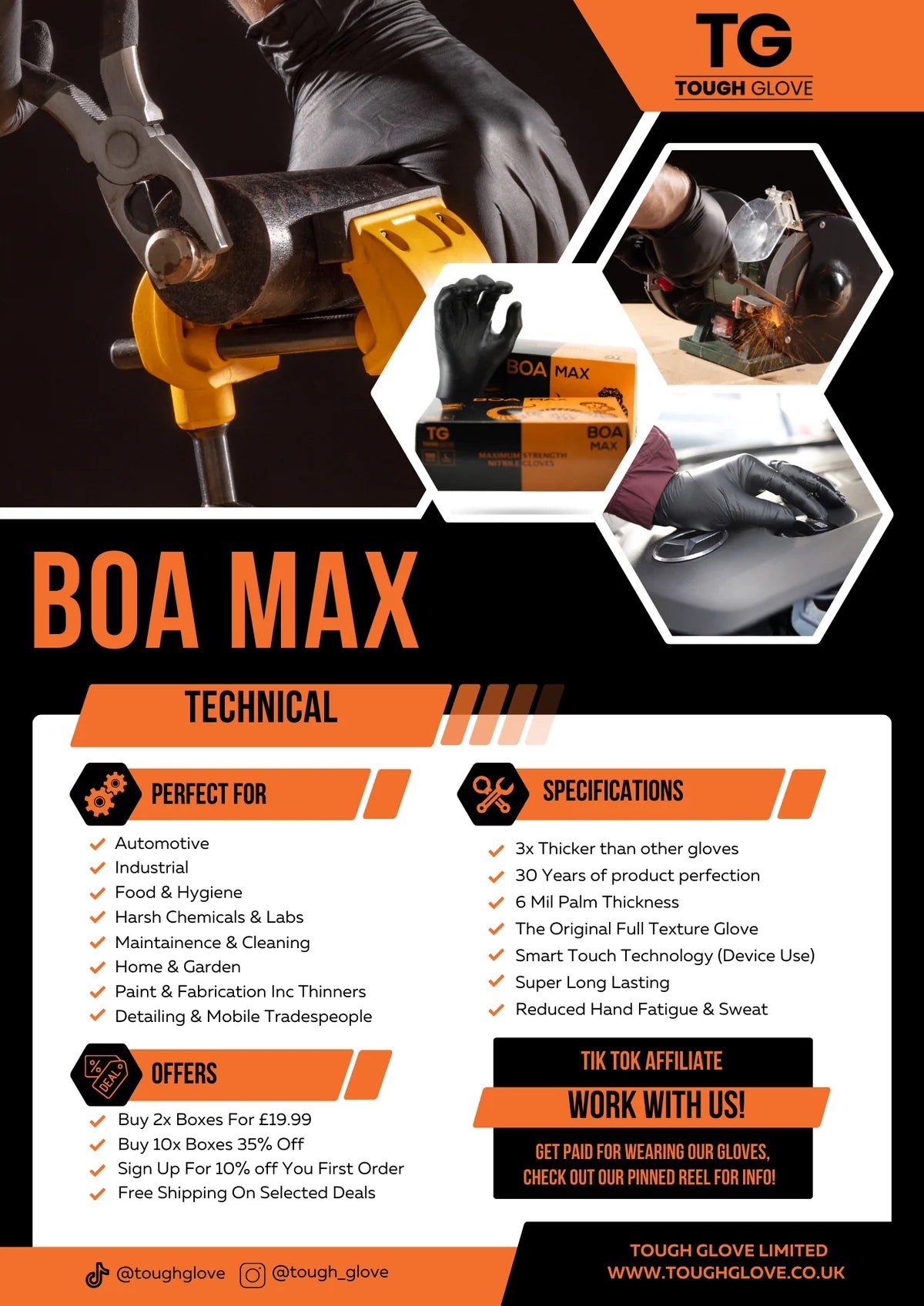 BOA MAX Gripz Gloves - Box 100