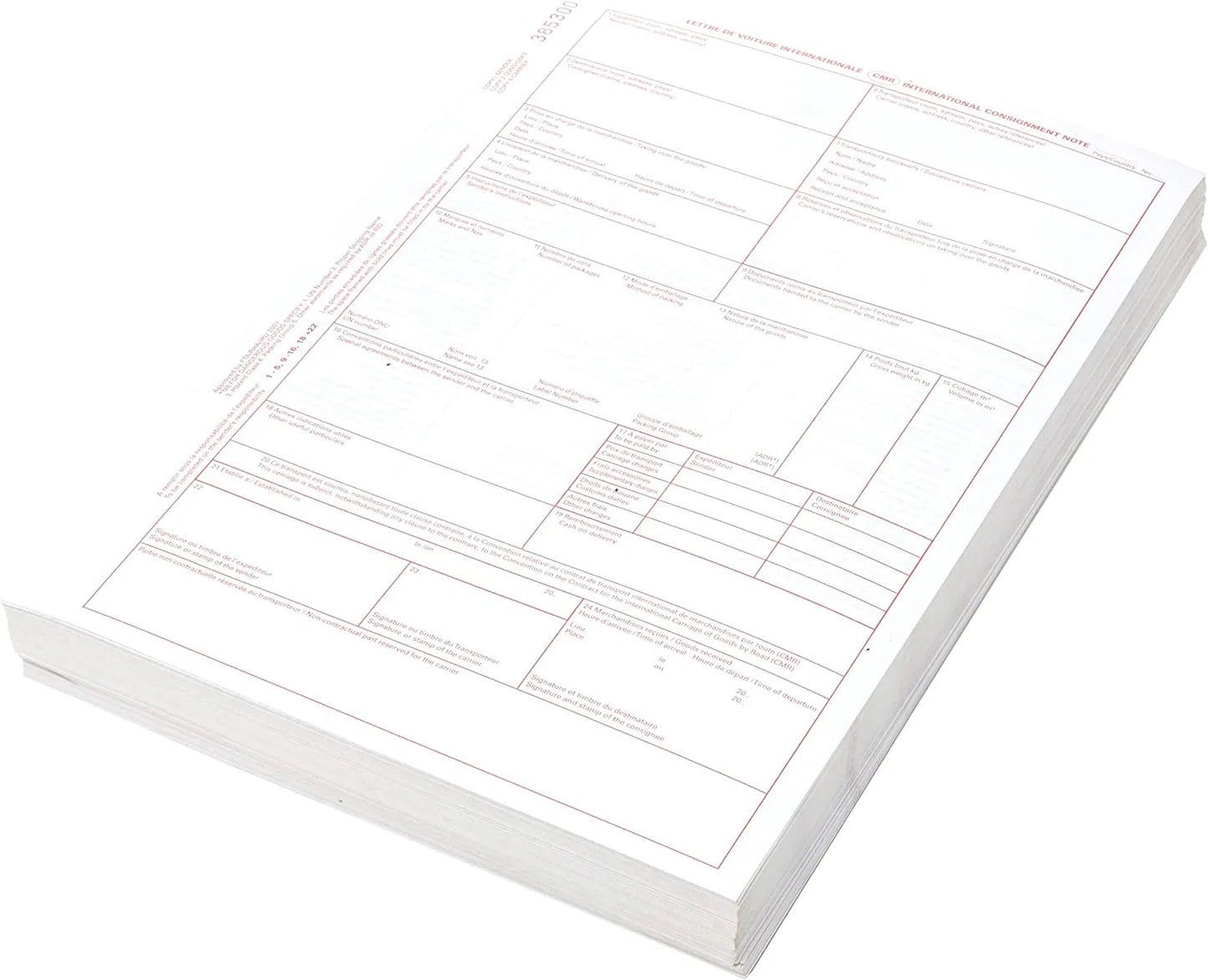 CMR Consignment Notes – 4 Part – 100 sets per pack