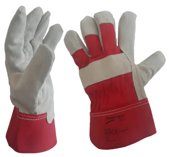 Single palm Red Rigger Gloves